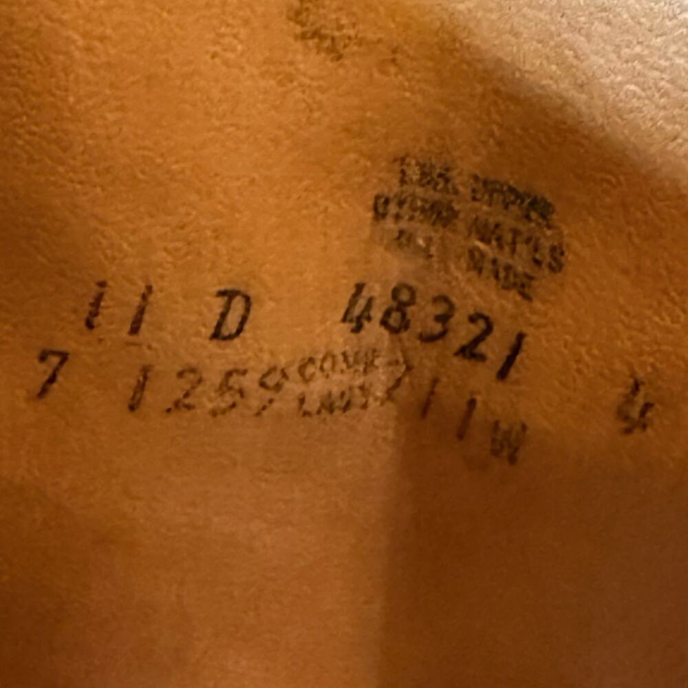 Vintage 70s Frye Campus Boots Womens Orange Leather Stitched High Shaft Sz 11D - Picture 11 of 12